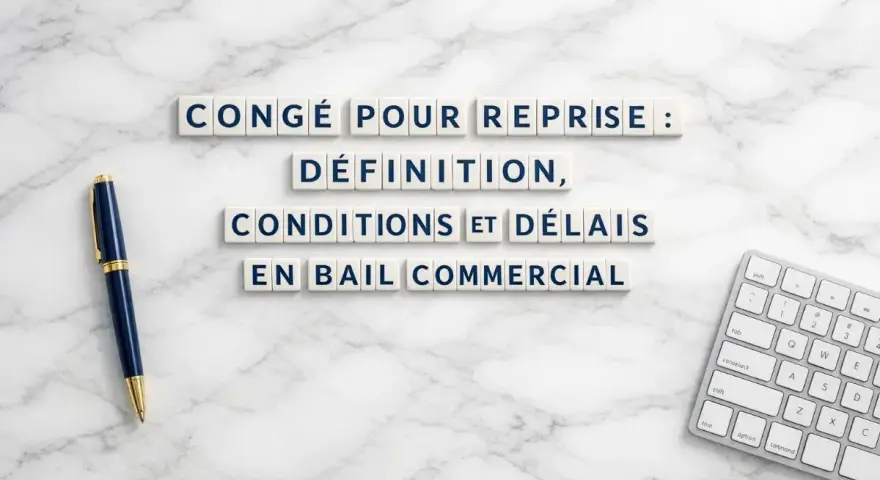 Congé pour reprise : définition, conditions et délais en bail commercial. Savoir le délai pour contester un congé pour reprise est essentiel.