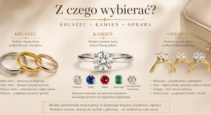Złoto, diamenty, oprawy – jak wybrać idealny pierścionek zaręczynowy i ile powinien kosztować? Poradnik.