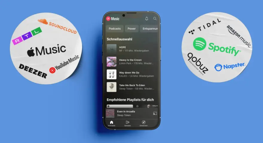 Entdecke neue Musik mit Apple Music, Spotify, Deezer & Co. auf deinem Smartphone.