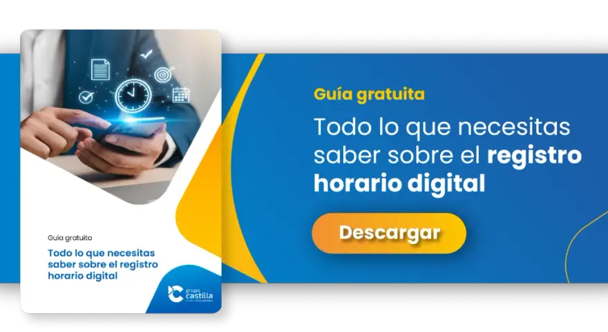 Guía gratuita sobre registro horario digital. Aprende sobre sistemas de fichaje y gestión del tiempo con esta descarga.