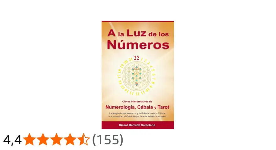Portada de libro "A la Luz de los Números", con un diseño que combina numerología, cábala y tarot.