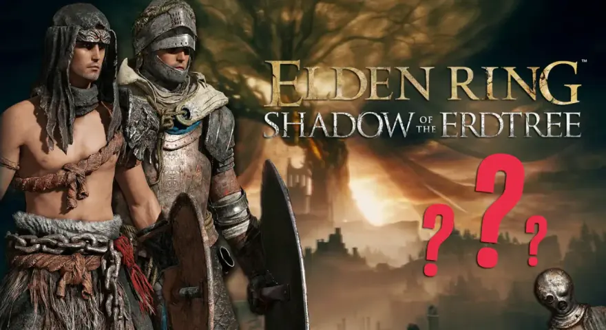 Dos guerreros se preparan para la aventura en Elden Ring: Shadow of the Erdtree, un nuevo título de los videojuegos de FromSoftware.