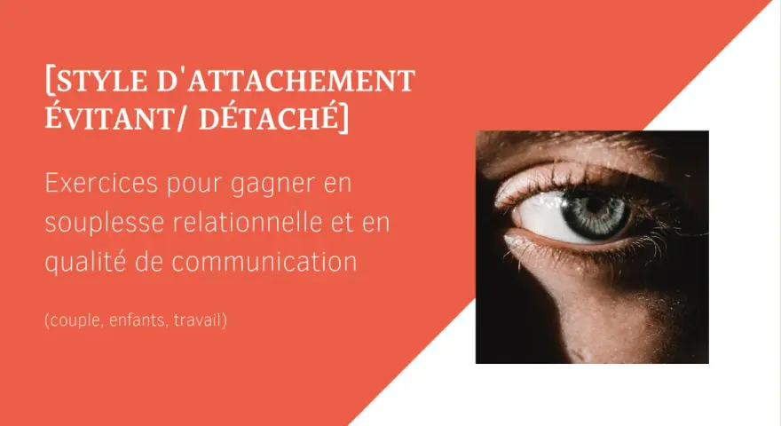 Un œil bleu intense, symbolisant une relation qui n'évolue pas, sur fond orange. Exercices pour améliorer la communication.