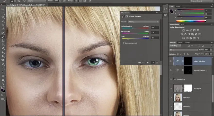 Jak zmienić kolor włosów w Photoshopie i uzyskać naturalny efekt