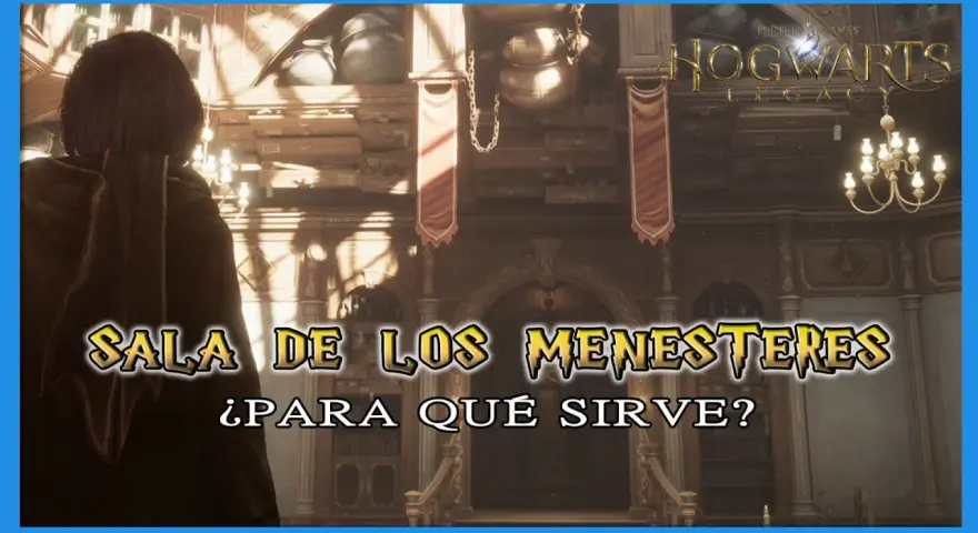 La **sala de los menesteres Hogwarts Legacy** se revela, un espacio mágico lleno de estantes y objetos.