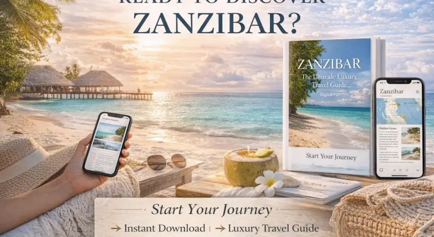 Zanzibar przewodnik: luksusowy przewodnik po rajskiej wyspie, dostępny jako natychmiastowy PDF. Idealny na wakacje.