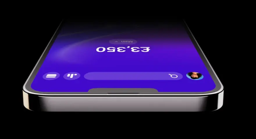 Telefon z aplikacją Revolut, pokazujący saldo £3,350. Dowiedz się, jak założyć konto Revolut i zacząć zarządzać finansami.