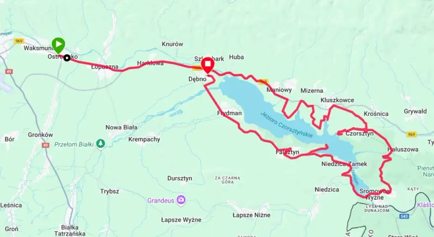 Trasa rowerowa wokół Jeziora Czorsztyńskiego. Velo Czorsztyn to malownicza pętla przez malownicze wsie i zamki.