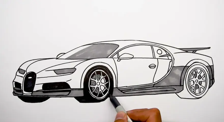 Jak narysować Bugatti Chiron: krok po kroku do realistycznego rysunku