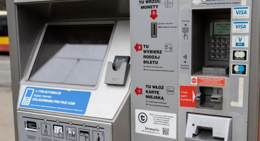 Jak kupić bilet na metro w Warszawie? Automaty oferują zakup kart miejskich, biletów czasowych i doładowań. Płać gotówką lub kartą.