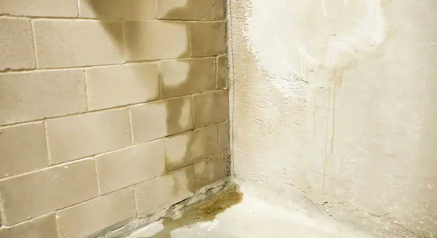 Feuchter Keller: Wasserflecken an Betonwänden und Pfützen auf dem Boden deuten auf ein Problem hin. Was tun?