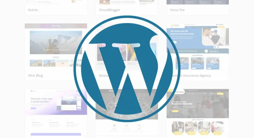 Le logo WordPress domine, entouré de maquettes de sites web. C'est quoi un blog ? Un espace pour partager des idées, comme ces exemples de sites.