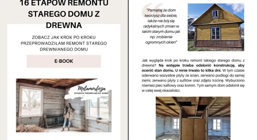 Remont starego domu z drewna: odsłonięcie konstrukcji. Zobacz, jak krok po kroku przebiegał remont.