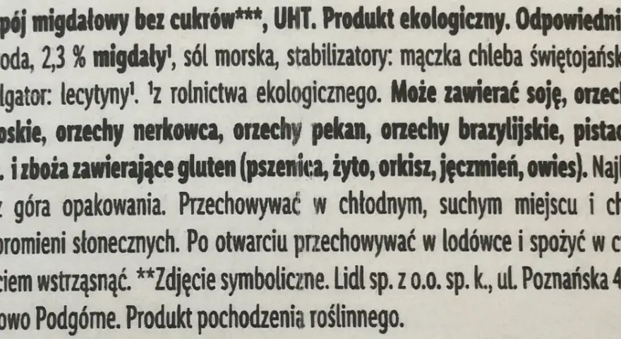 Napój migdałowy Lidl - aktualne informacje, skład i porady dotyczące alternatyw