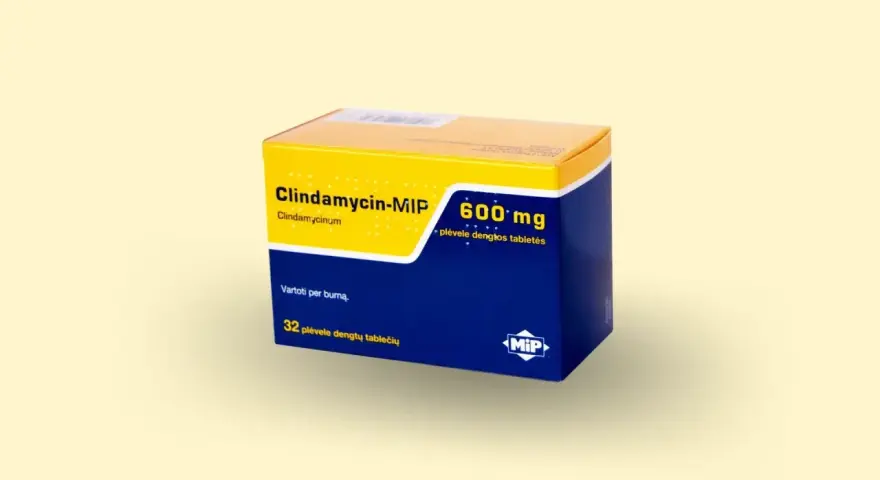Opakowanie Clindamycin-MIP 600 mg, 32 tabletki. Czy to dobry antybiotyk na zapalenie okostnej?