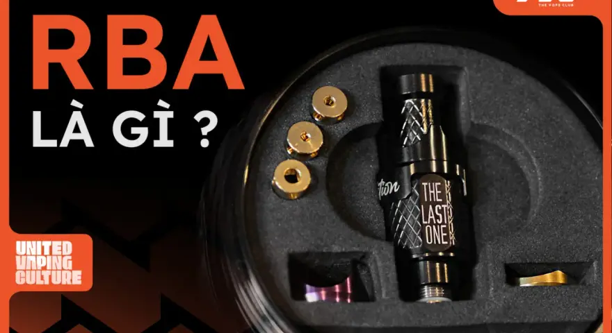 El kit de vapeo muestra un RBA, "The Last One", con piezas doradas. ¿Qué es RBA?