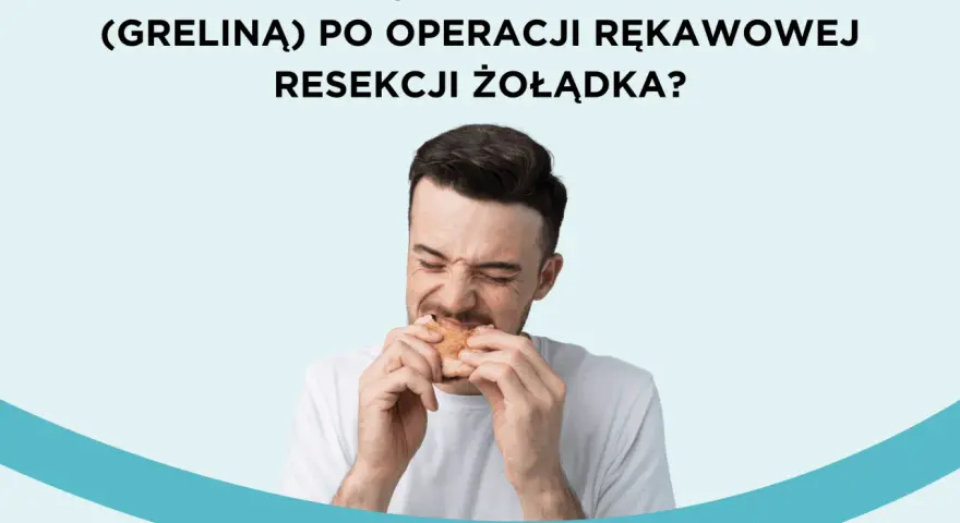 Mężczyzna z grymasem na twarzy gryzie kanapkę. Czy po operacji rękawowej i resekcji żołądka zmienia się poziom greliny?
