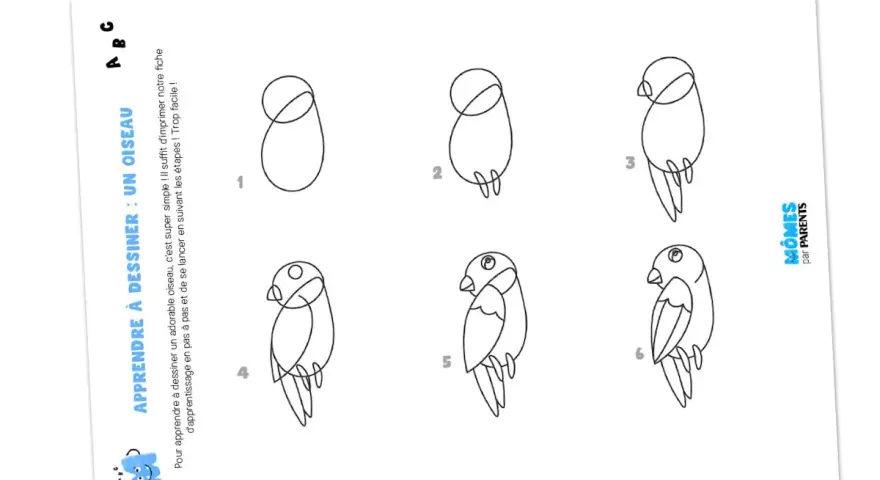Apprenez à faire un dessin oiseau sur une branche facile en suivant ces 6 étapes simples. Un guide ludique pour les enfants.