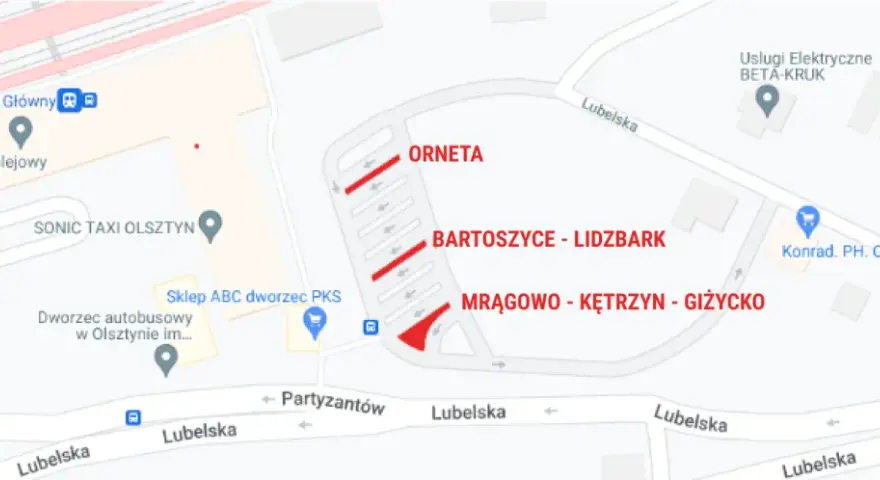 Rozkład jazdy radex Olsztyn Orneta - Sprawdź godziny odjazdów teraz