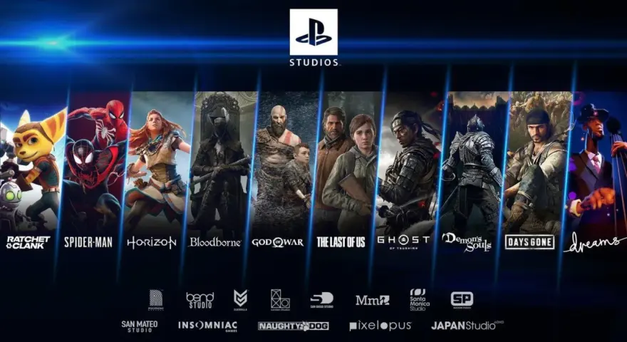 Colección de juegos exclusivos de PS5: Ratchet & Clank, Spider-Man, Horizon, Bloodborne, God of War, The Last of Us, Ghost of Tsushima, Demon's Souls, Days Gone y Dreams.