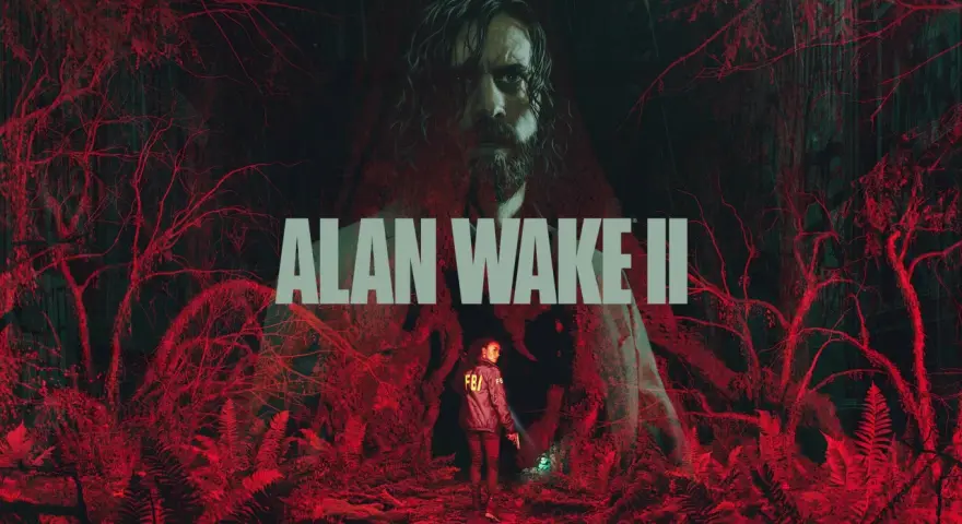 Mroczny las, agentka FBI z latarką i pistoletem, nad nimi Alan Wake. To kluczowe elementy, które pomogą Ci w grze Alan Wake poradnik.