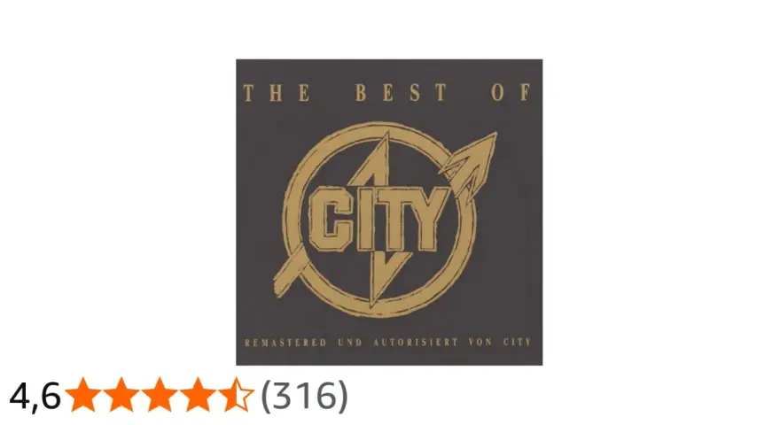 The Best Of CITY" - das Album-Cover der Band CITY, remastered und autorisiert.