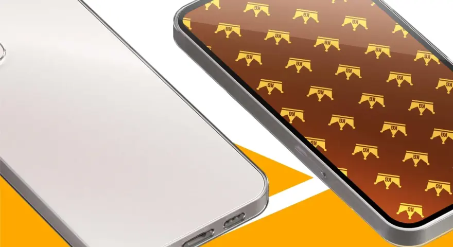 Eleganckie etui na telefon realme 7 z motywem złotych koron.