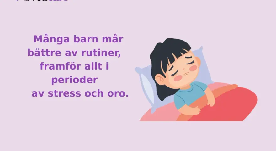 Bilden visar ett barn som ligger i sängen med slutna ögon och ett oroligt uttryck, vilket kan symbolisera social ångest hos barn.