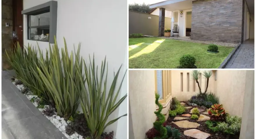 Idee per come abbellire un giardino con pochi soldi: piante decorative, ghiaia bianca e sentieri in pietra creano un angolo verde accogliente.
