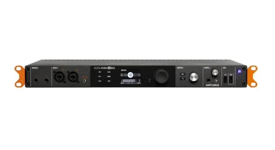 Profesjonalny interfejs audio Arturia AudioFuse 16Rig z licznymi wejściami i wyjściami, idealny do studia nagraniowego.