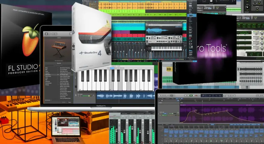 Kompozycja muzyczna i produkcja dźwięku: FL Studio, Studio One, Pro Tools. Program do tworzenia bitów na komputerze.