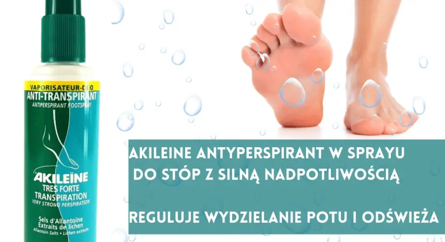 Szukasz skutecznego środka na pocenie nóg? Forum poleca Akileïne Antyperspirant w sprayu, który reguluje pot i odświeża stopy.