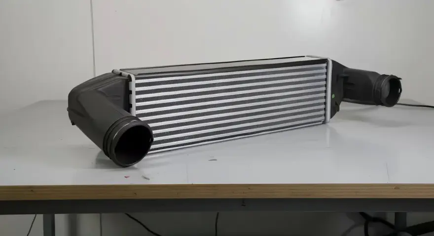 Nowy, większy intercooler z aluminiowym rdzeniem i czarnymi wlotami. Zastanawiasz się, co daje większy intercooler? Lepsze chłodzenie powietrza, większa moc!