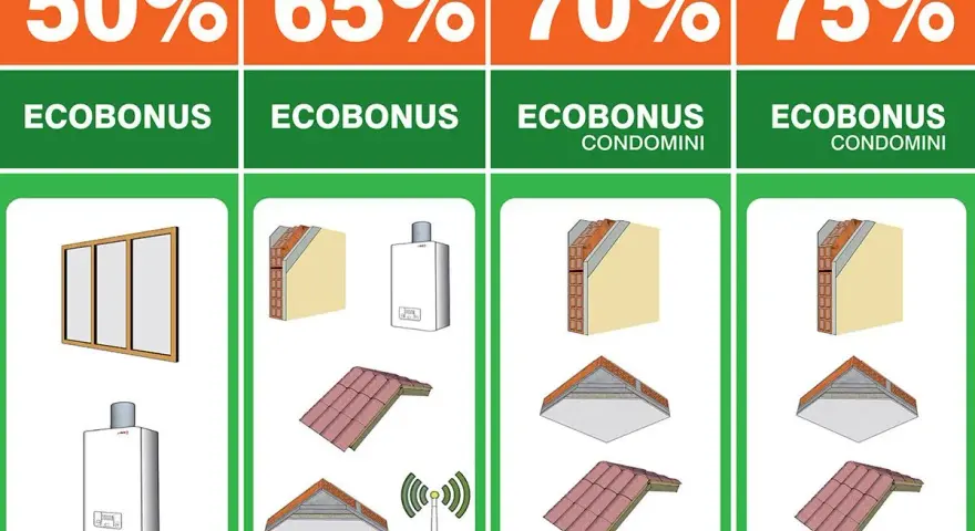 Ecobonus serramenti: 50% per infissi, 65% per cappotto e caldaia, 70-75% per condomini con interventi su tetto e pareti.