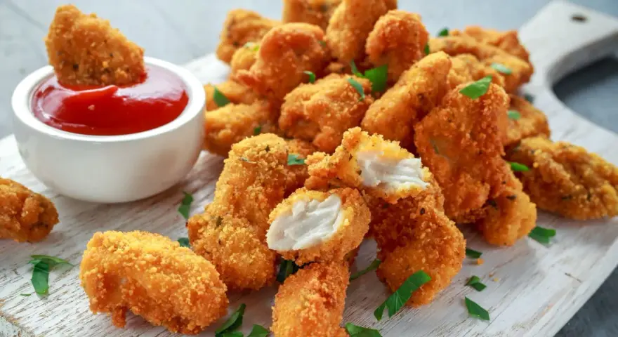 Chrupiące krewetki w panko, idealne do maczania w ketchupie. Pyszna przekąska na każdą okazję.