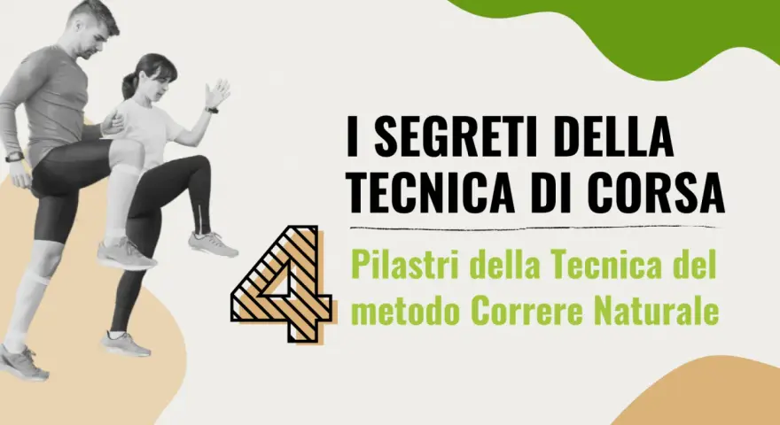 Uomo e donna in allenamento per la corsa balzata. I segreti della tecnica di corsa e i pilastri del metodo Correre Naturale.