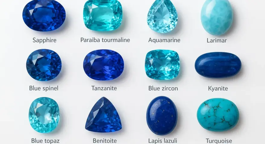 Dodici gemme blu, dal zaffiro al lapis lazuli, esplorano il **pietra blu significato**.