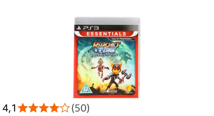 Caja del videojuego Ratchet & Clank: Una dimensión aparte para PS3. Ratchet y Clank listos para la aventura.