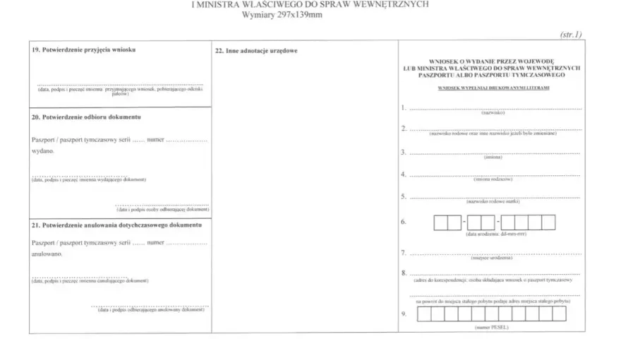 Formularz wniosku o paszport. Tu dowiesz się, gdzie złożyć wniosek o paszport i jak go wypełnić.