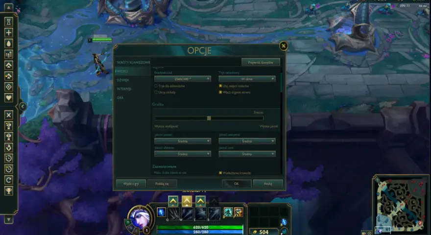 W menu opcji gry League of Legends, w zakładce "Grafika", można dostosować ustawienia, aby poprawić płynność rozgrywki i dowiedzieć się, jak włączyć FPS w LoLu.