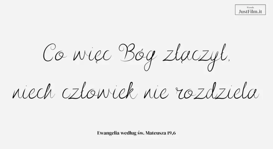 Piękne cytaty o małżeństwie: "Co więc Bóg złączył, niech człowiek nie rozdziela." Ewangelia wg św. Mateusza 19,6.