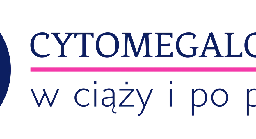 Grafika przedstawia sylwetkę kobiety w ciąży z sercem, obok napis "CYTOMEGALOWIRUS w ciąży i po porodzie".