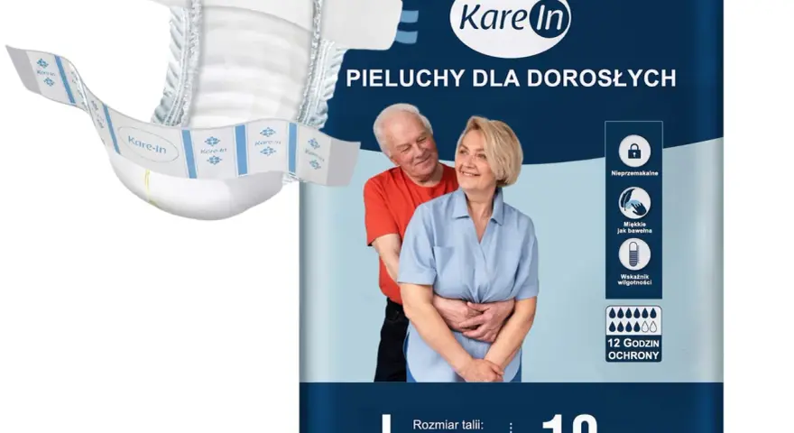 Pieluchy dla dorosłych Kare In, rozmiar L, 10 sztuk. Sprawdź, ile kosztuje paczka pieluch, by zapewnić komfort i ochronę.