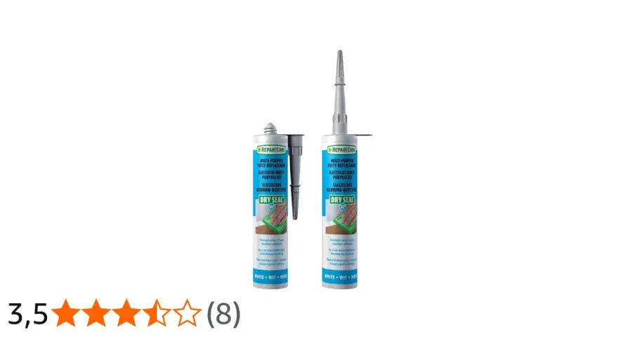 Due tubetti di sigillante "Dry Seal" come alternativa allo stucco per vetri.