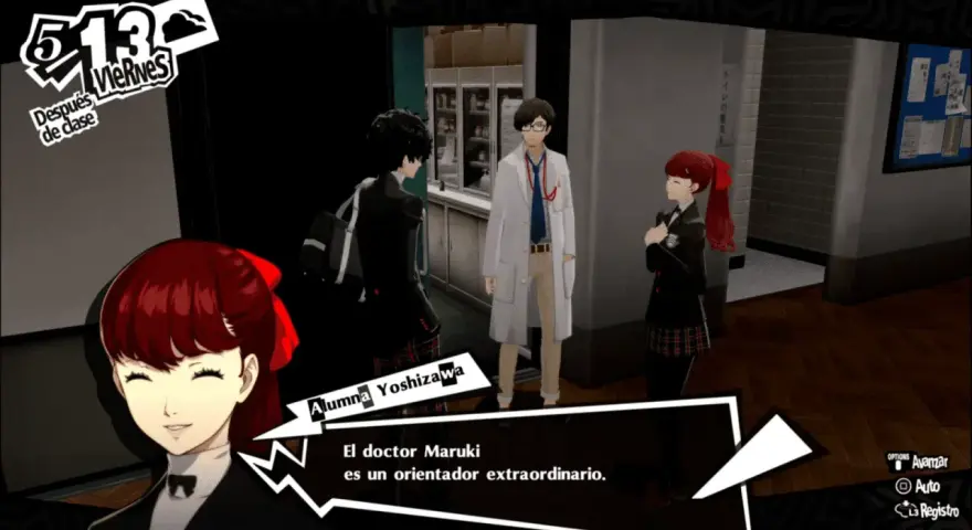 En Persona 5 Royal, Kasumi Yoshizawa habla sobre el doctor Maruki, un guía extraordinario.