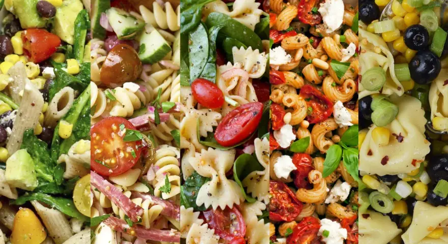 Sei diverse ricette insalata di pasta: con verdure, salumi, pomodorini e mozzarella. Un tripudio di sapori freschi e colorati.