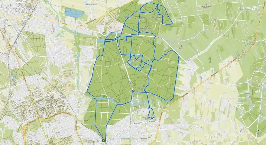 Mapa z zaznaczonymi trasami rowerowymi w Łódzkiem. Idealne do odkrywania pięknych krajobrazów na dwóch kółkach.