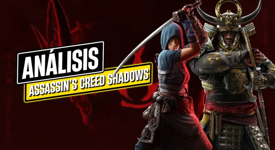 Análisis de Assassin's Creed Shadows en Japón. Una samurái con capucha y un guerrero samurái con armadura dorada.