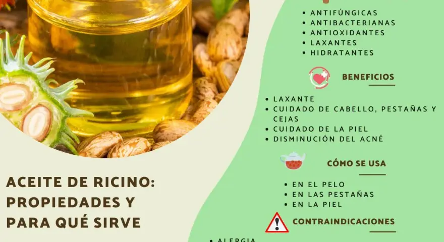 Aceite de ricino para la cara: sus propiedades hidratantes y beneficios para la piel, cabello y pestañas.
