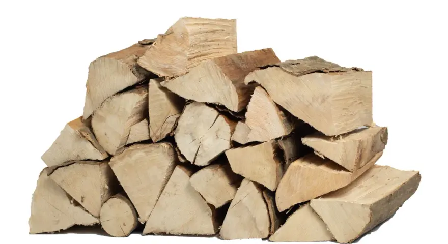Legna accatastata, pronta per il camino. Chissà qual è il legno più duro tra questi ceppi.